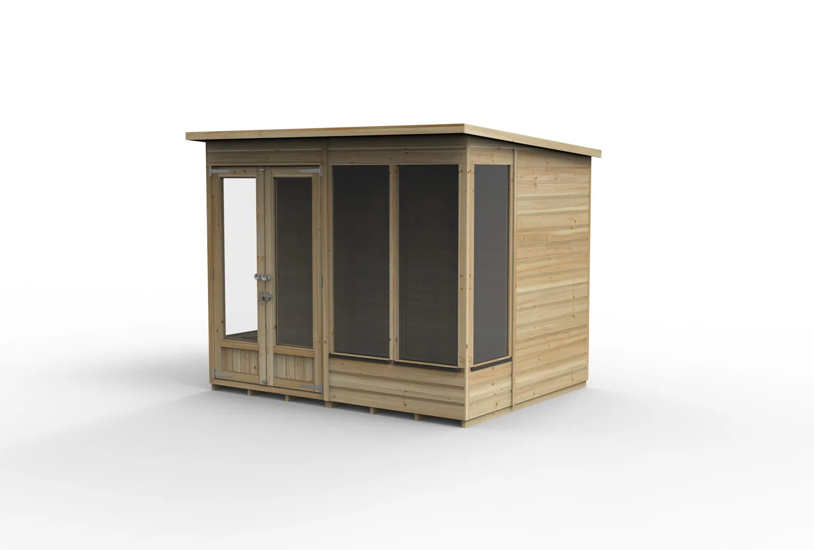 Beckwood Pent Summerhouse 8×6 – Double Door – 4 Windows — view 3 of 14