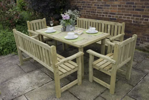 Rosedene Set 2 – Benches & Chairs & Table set