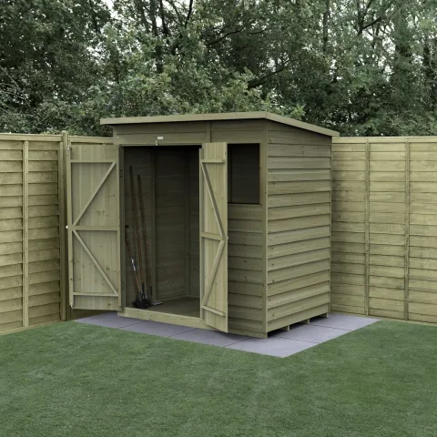 4LIFE Pent Shed 6×4 – 1 Window – Double Door