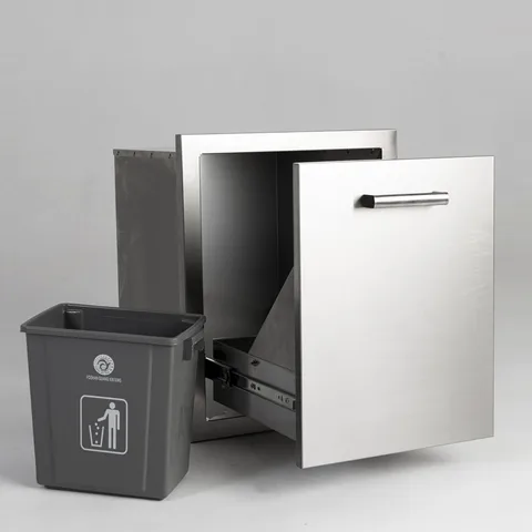 Draco Grills Draco Grills Stainless Steel Build-in Outdoor Kitchen Drawer with Waste Bin