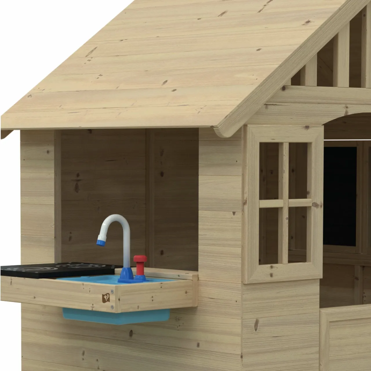 TP Toys Dandelion Cottage Playhouse with Mud Kitchen, Table & Bench and Shutters - FSC® certified — view 3 of 3
