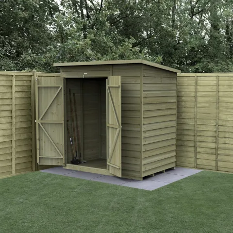 4LIFE Pent Shed 6×4 – No Windows – Double Door