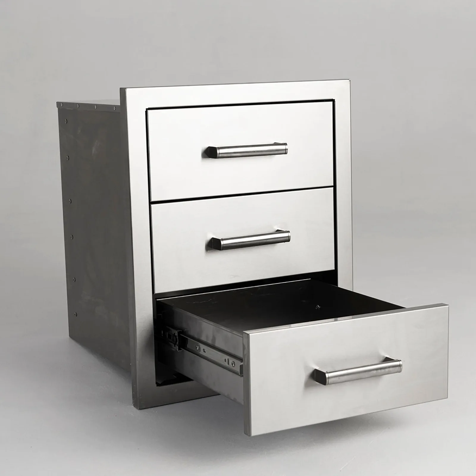 Draco Grills Draco Grills Stainless Steel Build-in Outdoor Kitchen Triple Drawer Unit — view 2 of 9
