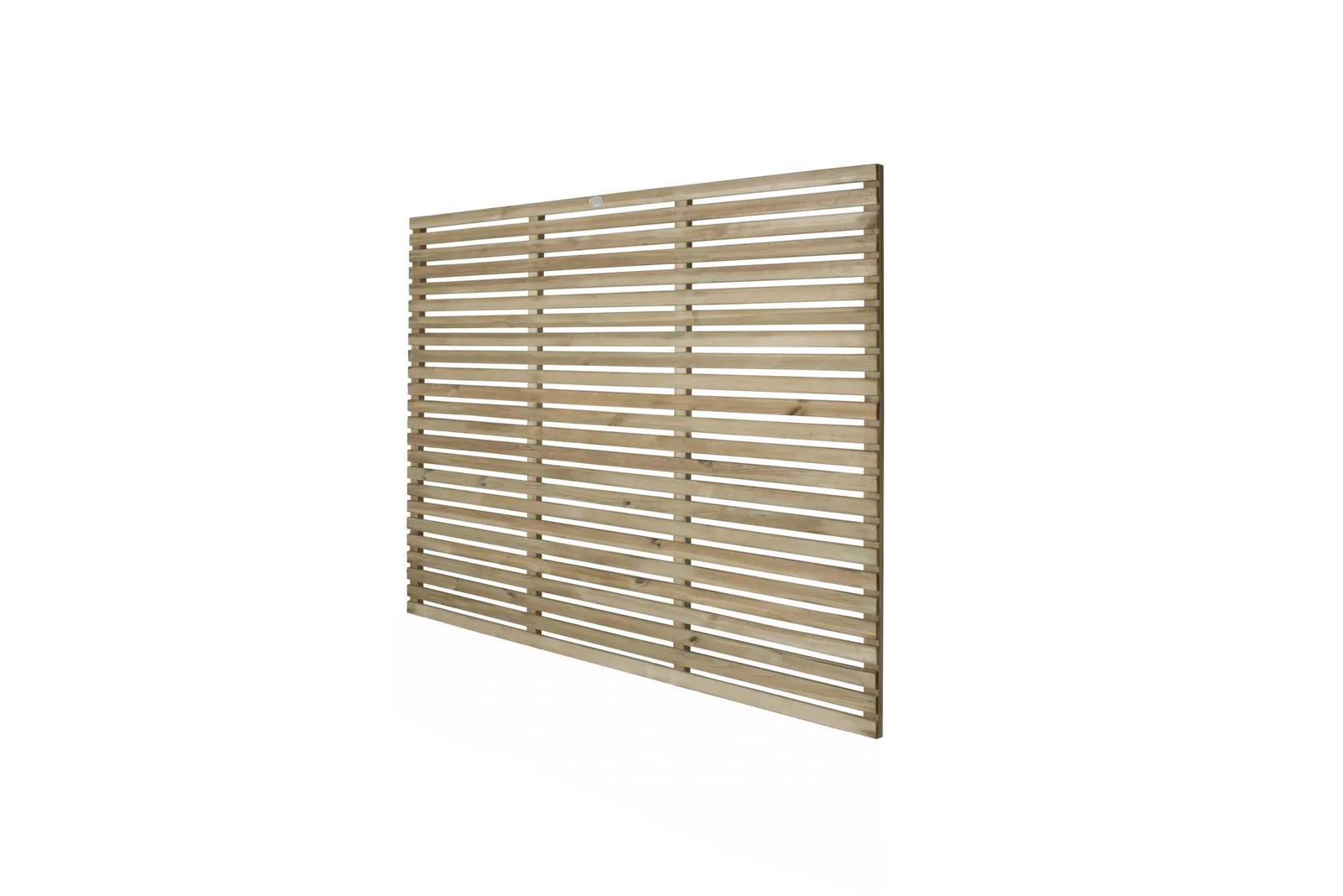 1.8m x 1.5m Pressure Treated Contemporary Slatted Fence Panel — view 3 of 4