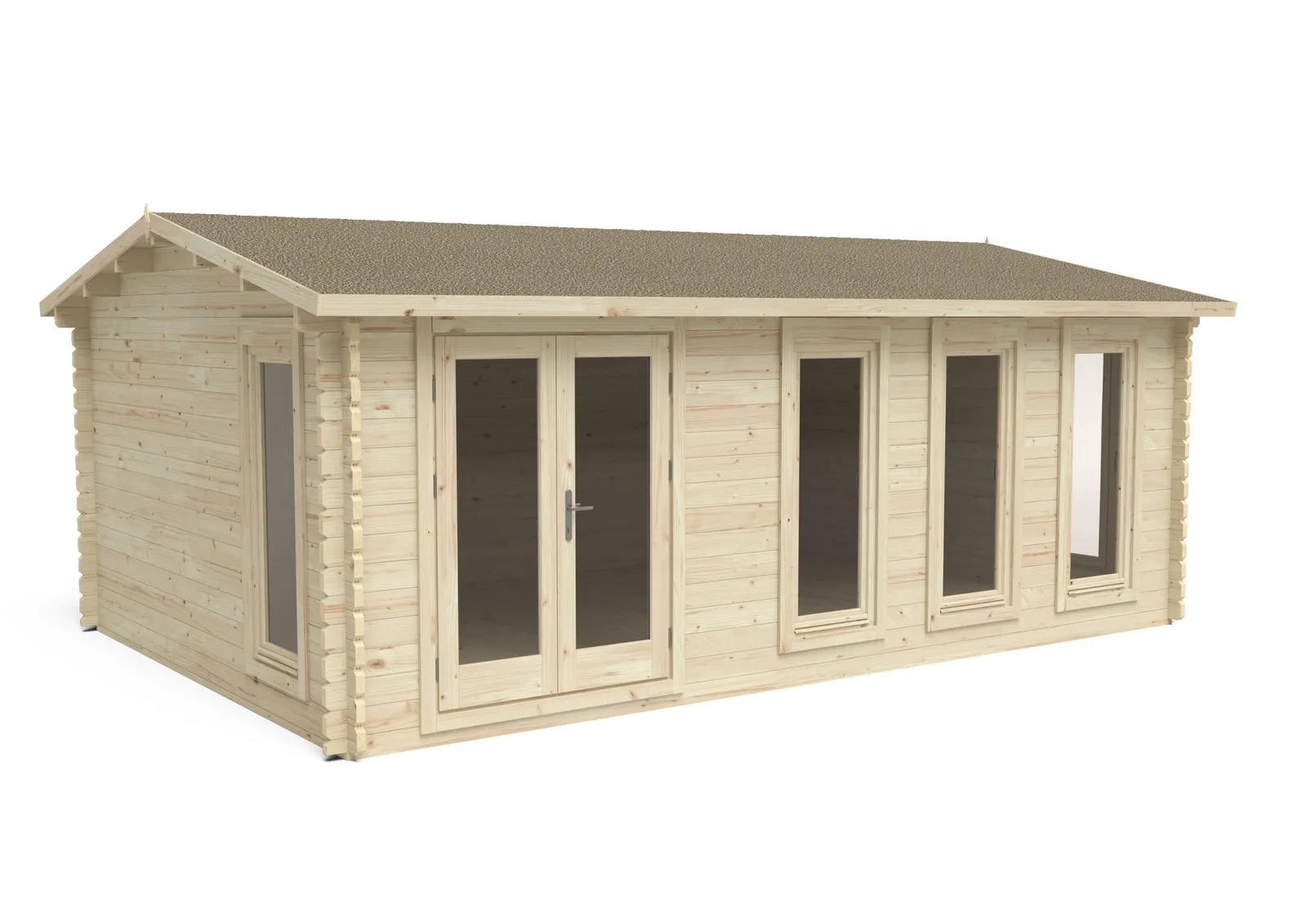 Blakedown 6.0m x 4.0m Log Cabin Double Glazed 24kg Polyester Felt, No Underlay — view 3 of 7