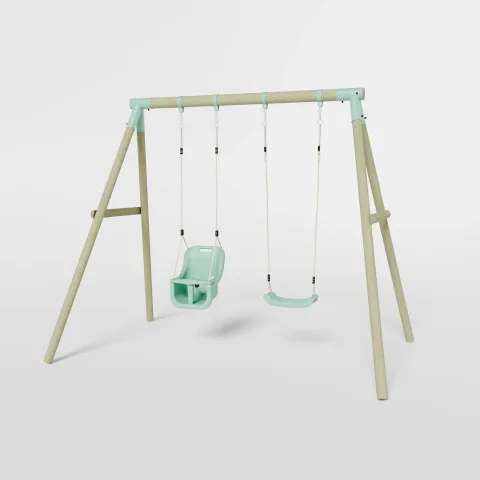 Mercia Garden Products Double Swing with Single Baby Seat