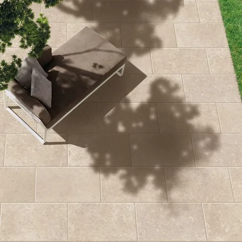 Dijon Beige Antiqued Porcelain Paving 900x600x20mm - 4.8 SQM Job Lot