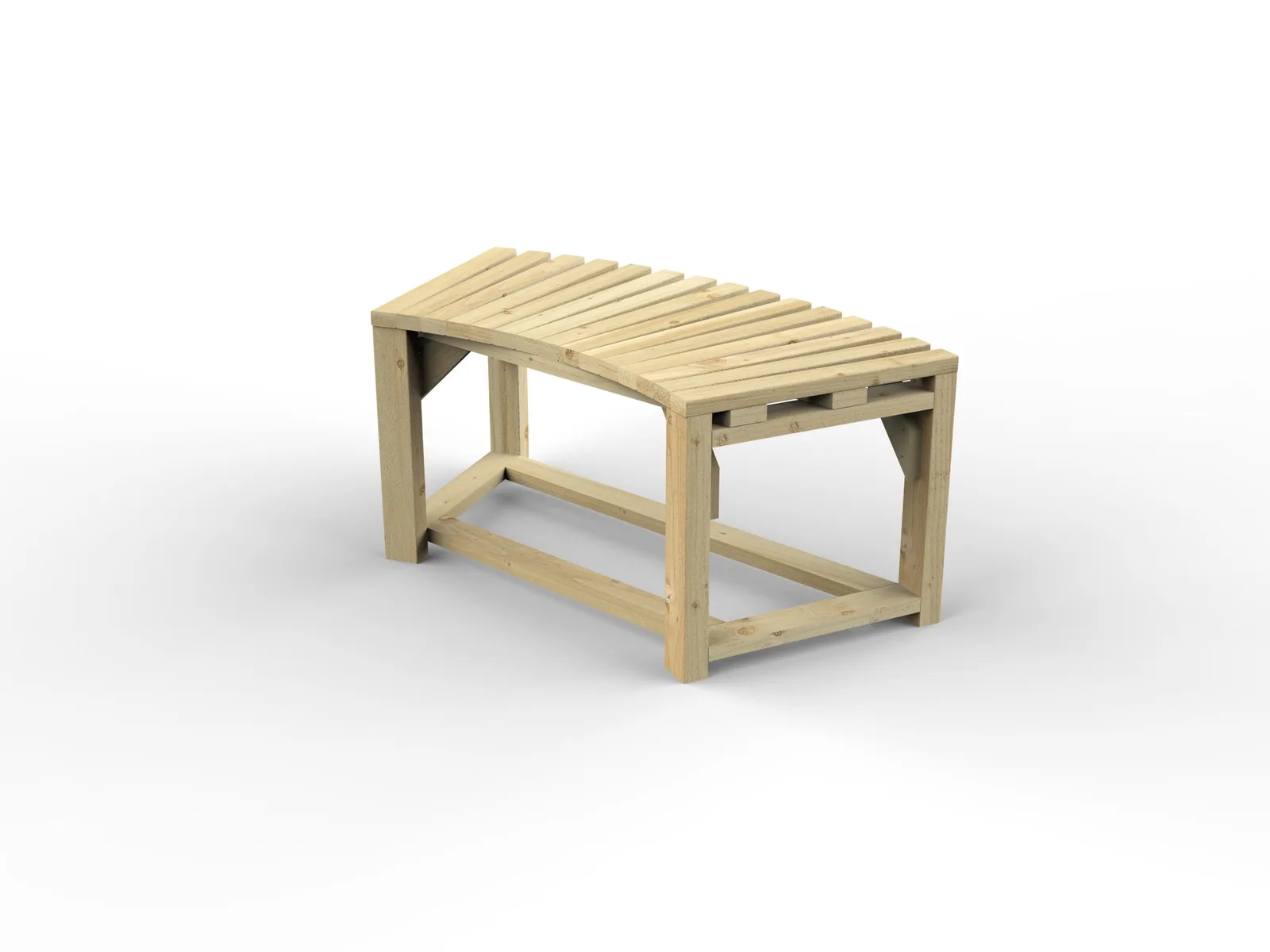 Curved Firepit Bench
