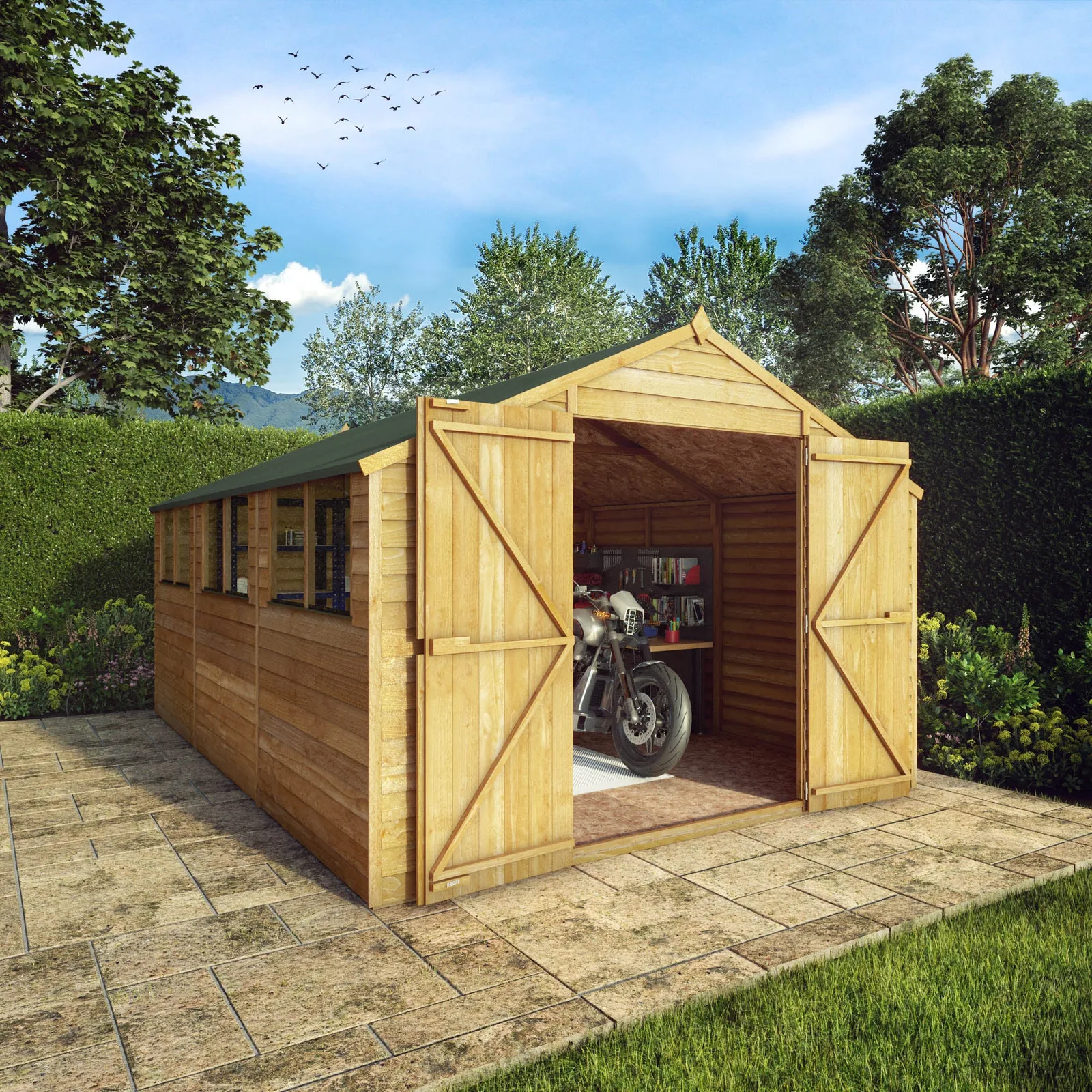 Mercia Garden Products 15 x 10 Overlap Apex Shed — view 2 of 12