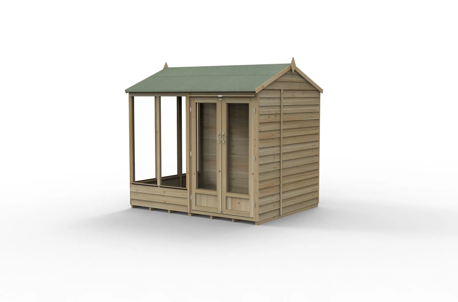 4LIFE Reverse Apex Summerhouse 8×6 – Double Door – 5 Window — view 3 of 12