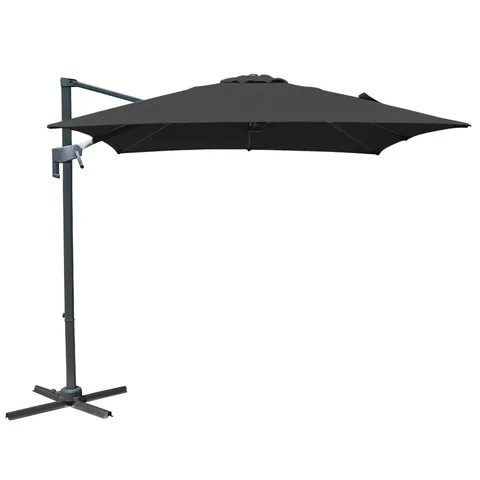 Bracken Outdoors Bracken Outdoors Naples Grey 2.5m x 2.5m Square Cantilever Parasol *Damaged Box*