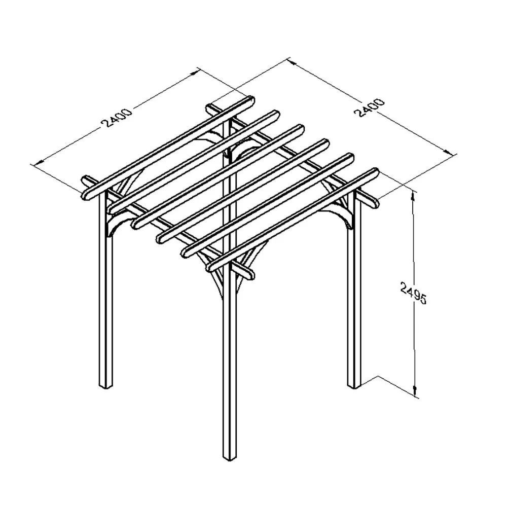 Ultima Pergola – 2.4 x 2.4m — view 3 of 3