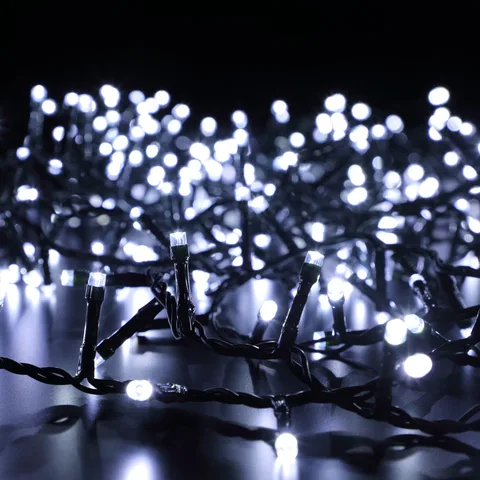 Noma Noma Bright White Outdoor Decor Christmas Tree LED Lights With Green Cable 480, 720, 960