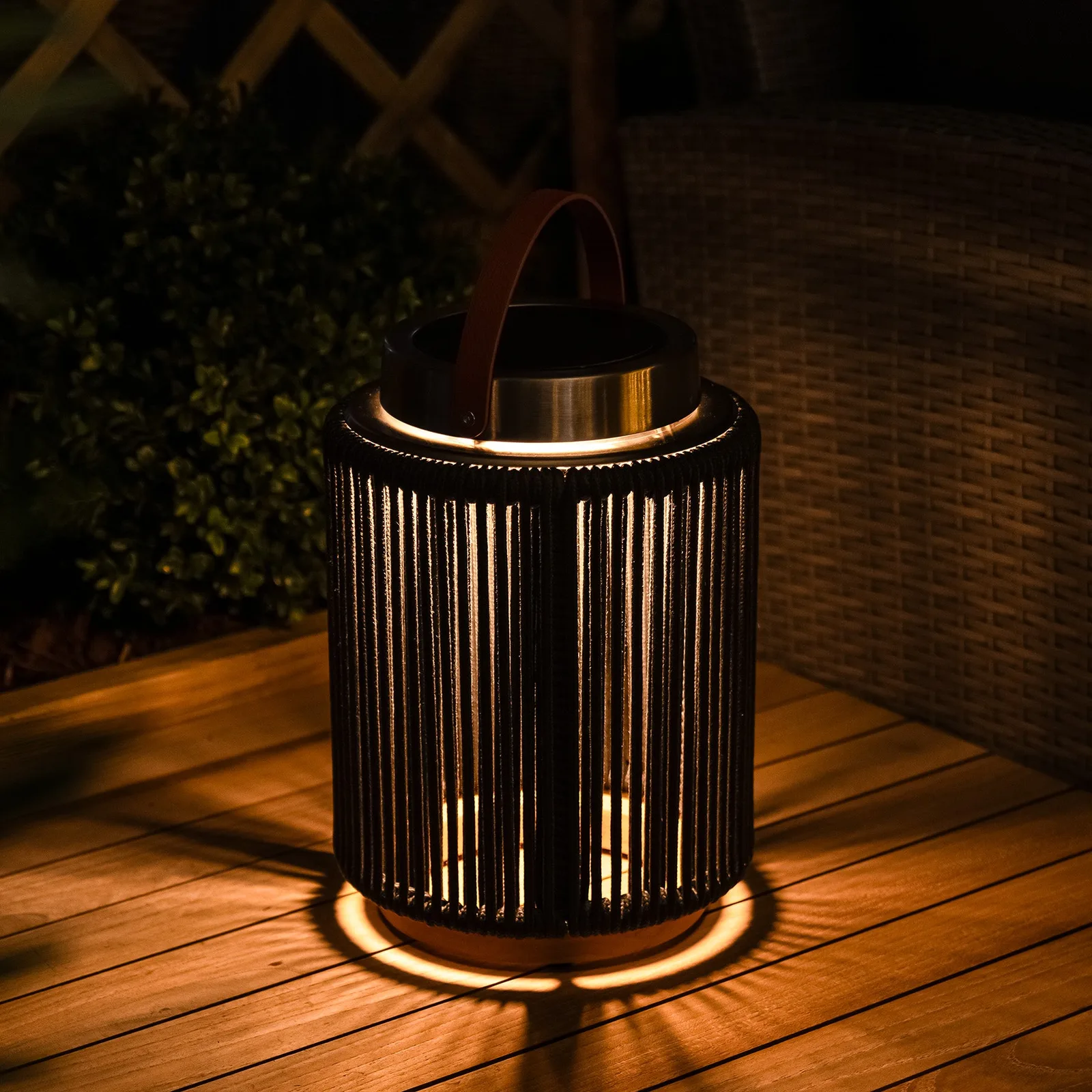 Bracken Outdoors Bracken Outdoors Aurora Straight Charcoal Solar Lantern - Small — view 2 of 11