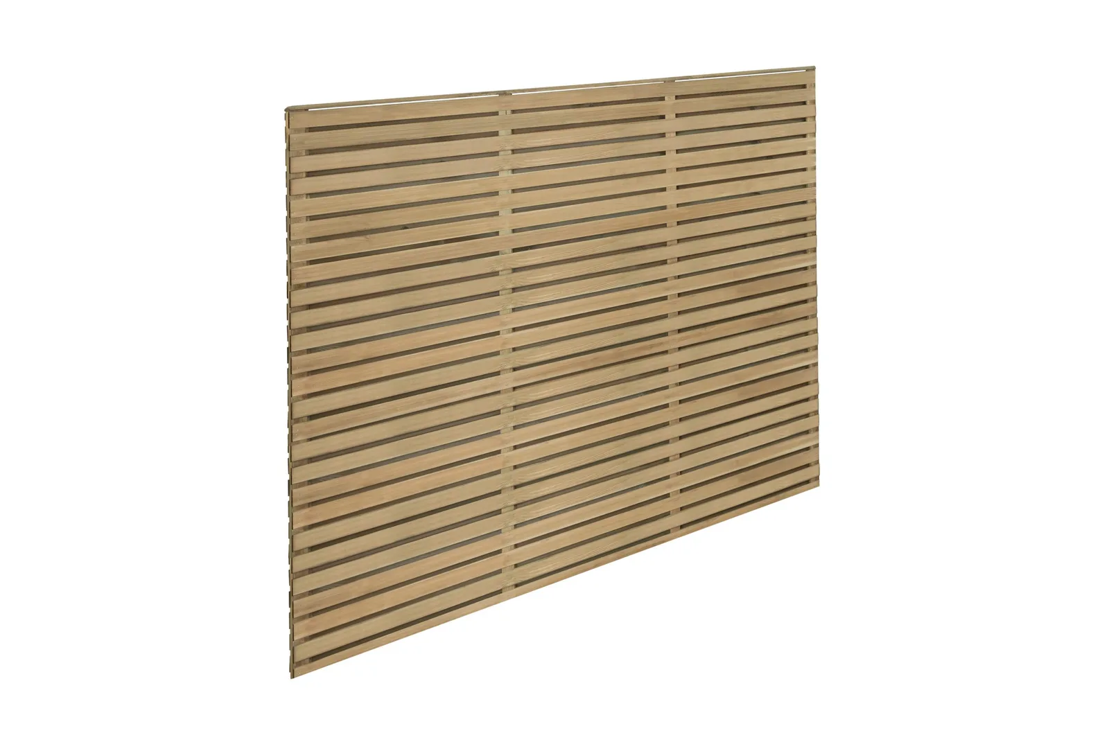 1.8m x 1.5m Pressure Treated Contemporary Double Slatted Fence Panel — view 3 of 4