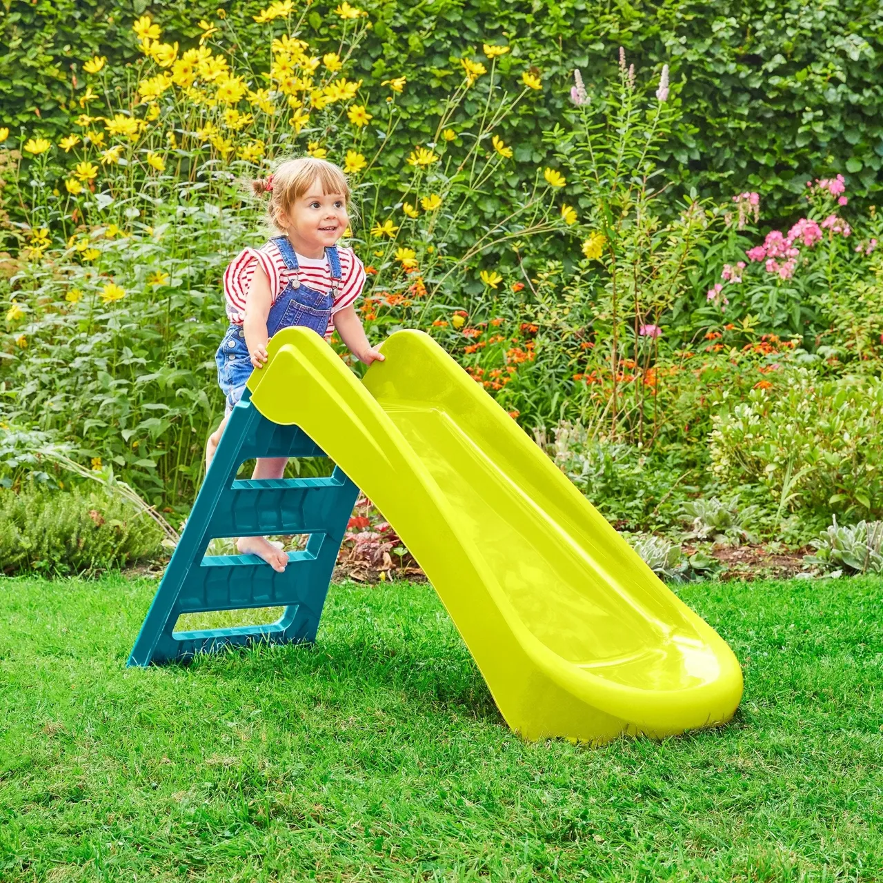TP Toys PalPlay Green & Blue Plastic Folding First Slide — view 3 of 3