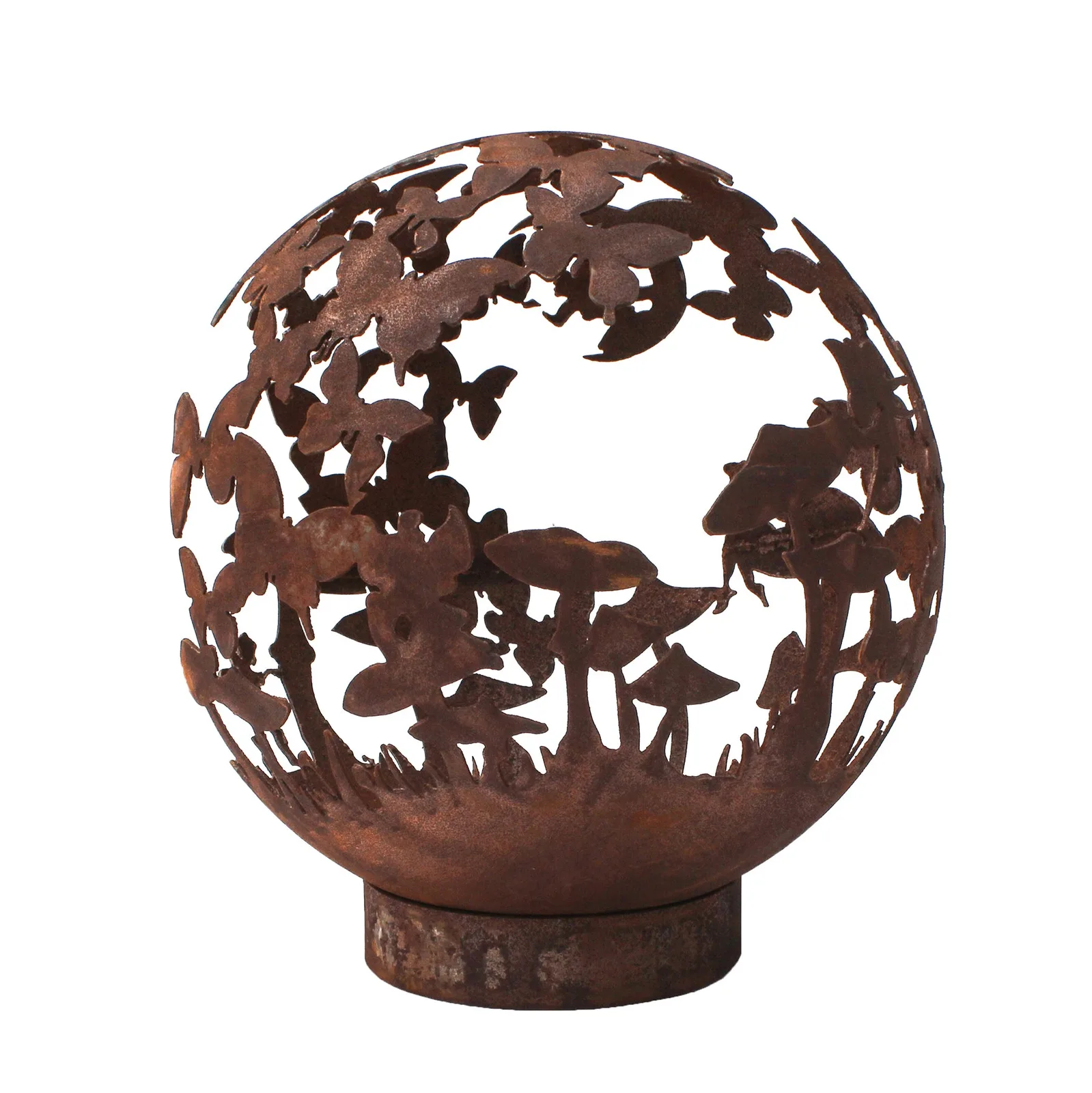 Robert Charles Garden Fire Ball 50cm Fairy Design with Rust Finish — view 2 of 4