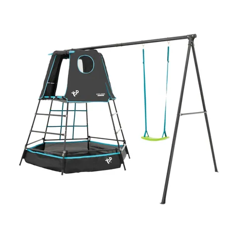 TP Toys TP Explorer Metal Climbing Frame Set & Swing Black Edition