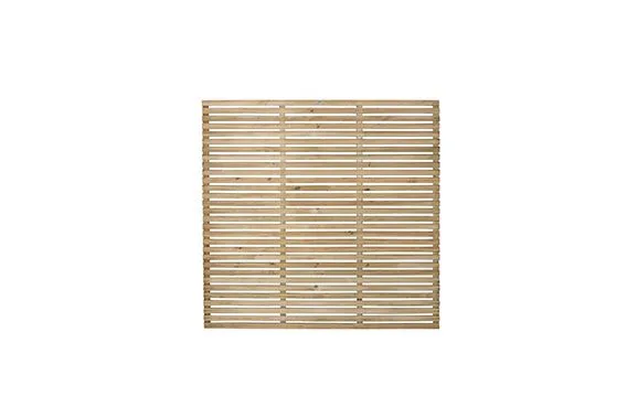 1.8m x 1.8m Pressure Treated Contemporary Slatted Fence Panel — view 2 of 5