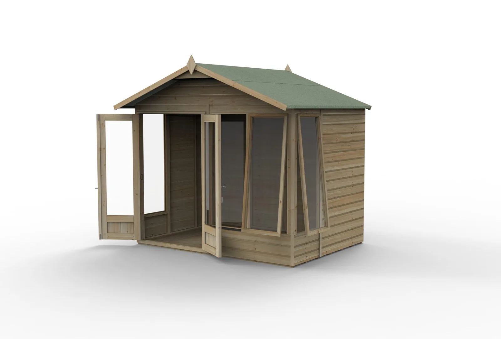 Beckwood Apex Summerhouse 8×6 – Double Door – 4 Windows – 2 Opening — view 3 of 18