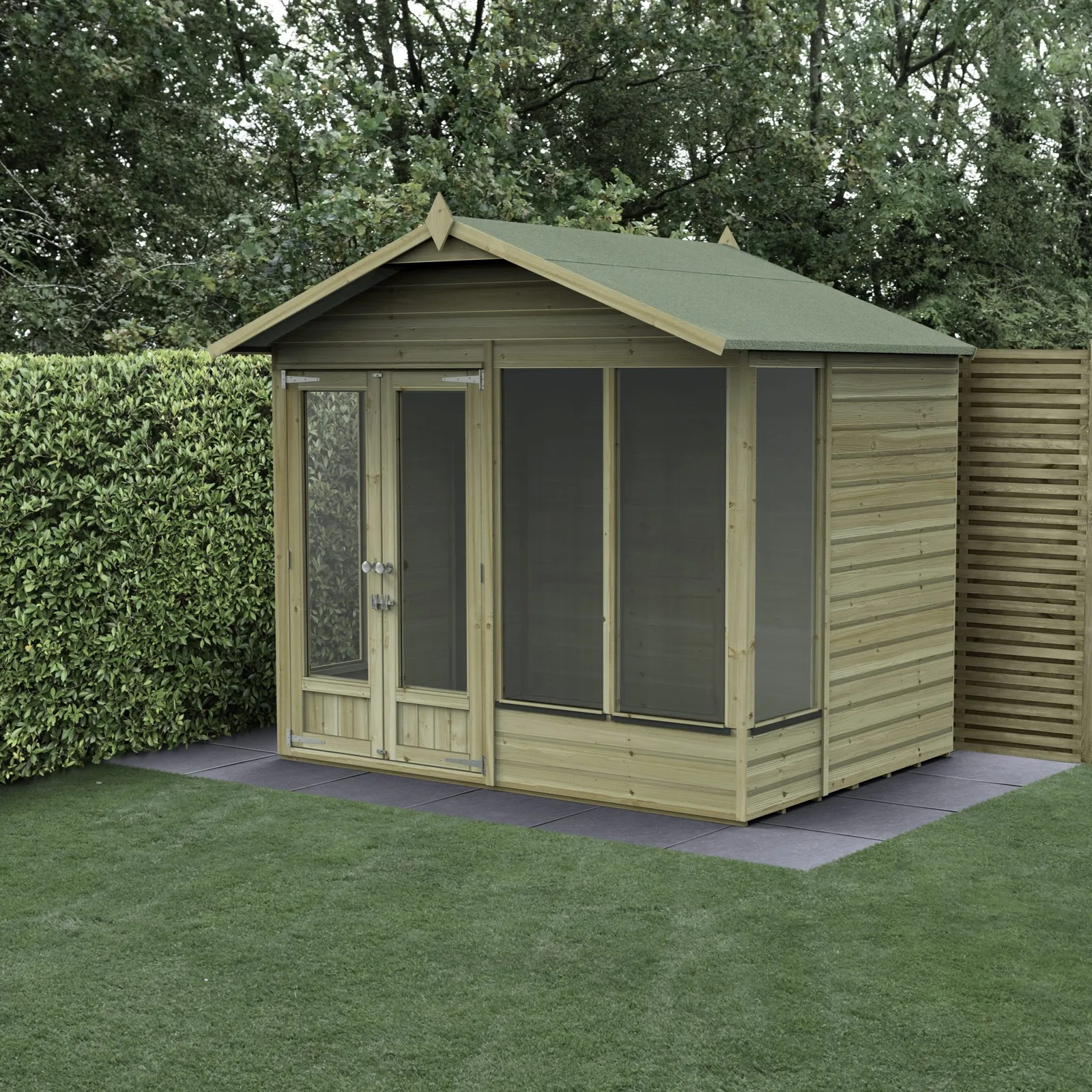 Beckwood Apex Summerhouse 8×6 – Double Door – 4 Windows — view 2 of 15