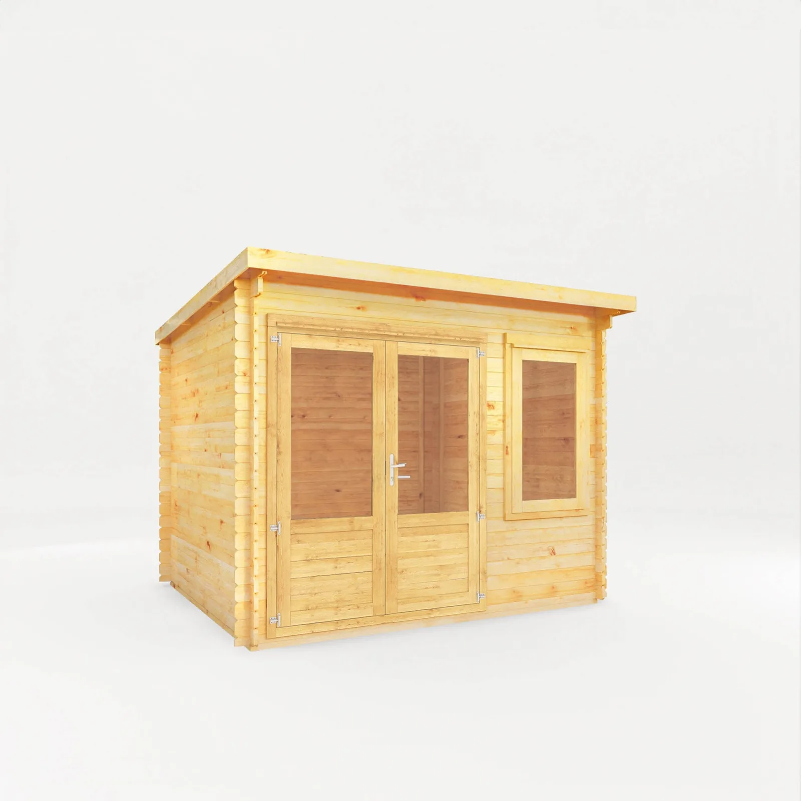 Mercia Garden Products 3m x 3m Elite Pent Log Cabin - 28mm