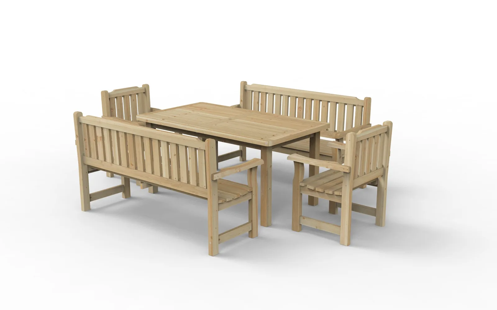 Rosedene Set 2 – Benches & Chairs & Table set — view 2 of 3