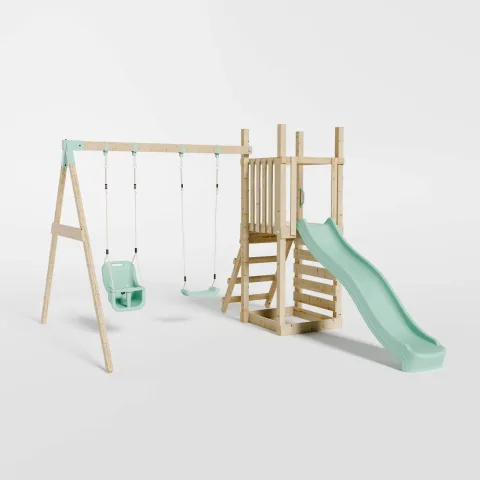Mercia Garden Products Climbing Frame with Slide, Swing & Baby Swing