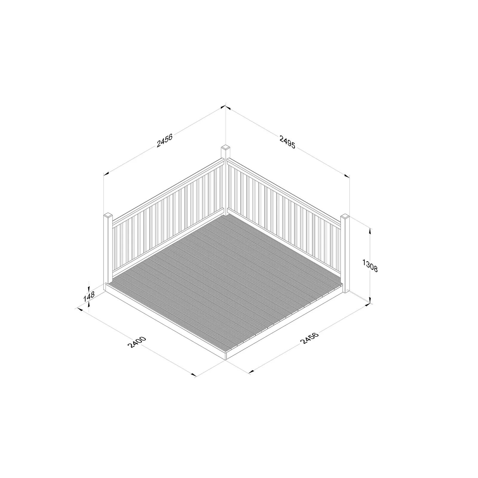Patio Decking Kit – 2.4 x 2.4m — view 3 of 7