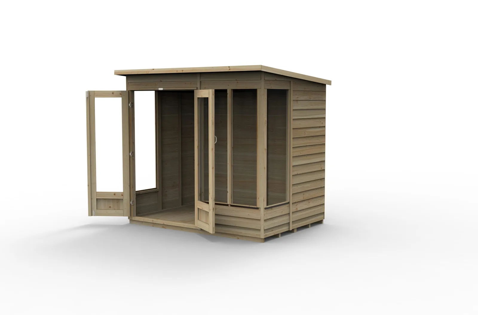 4LIFE Pent Summerhouse 7×5 – Double Door – 4 Window — view 2 of 12