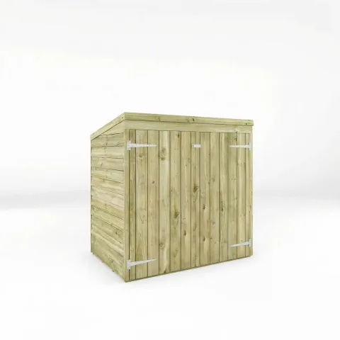 Mercia Garden Products 5 x 3 Overlap Double Door Wooden Garden Mower Store