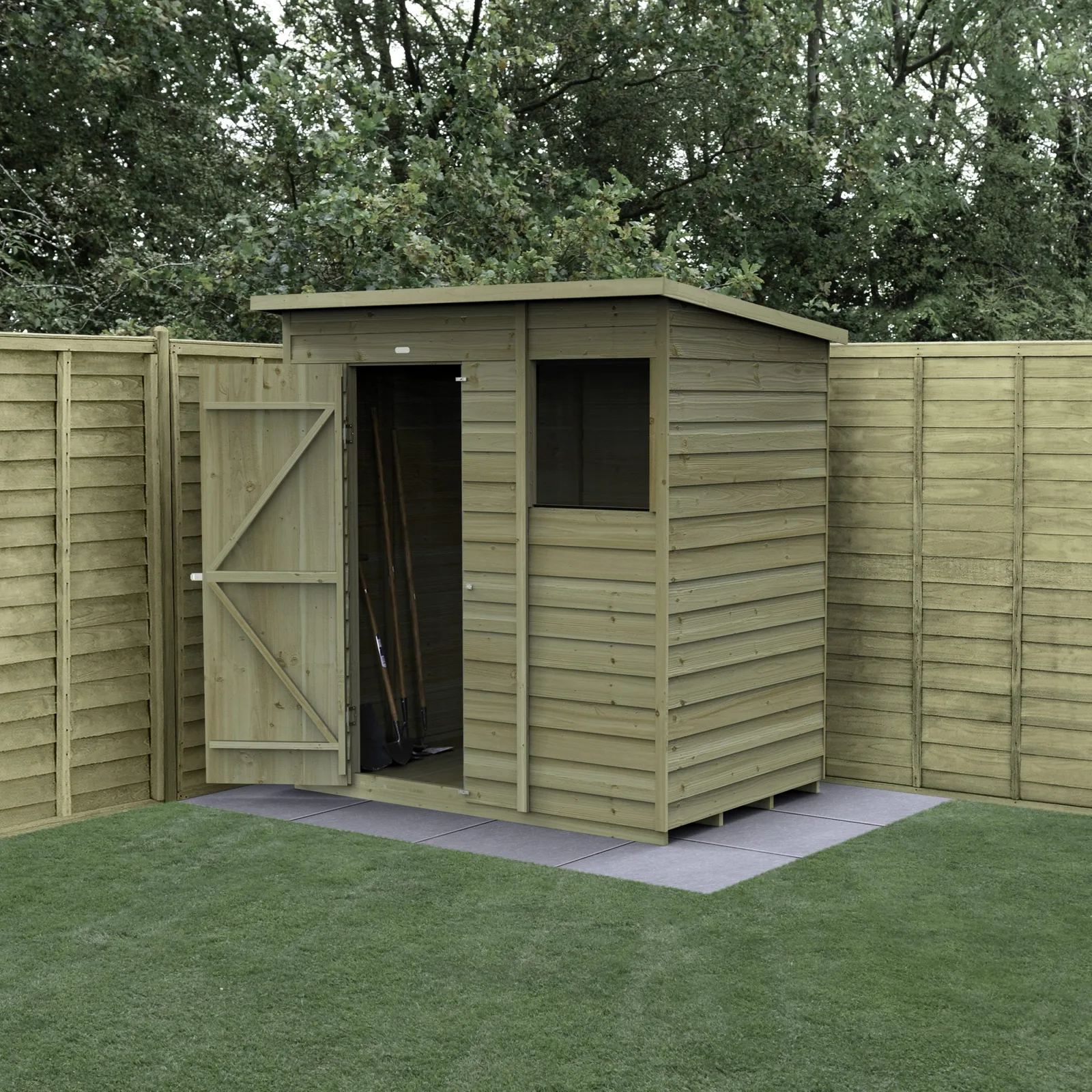4LIFE Pent Shed 6×4 – Single Door – 1 Window
