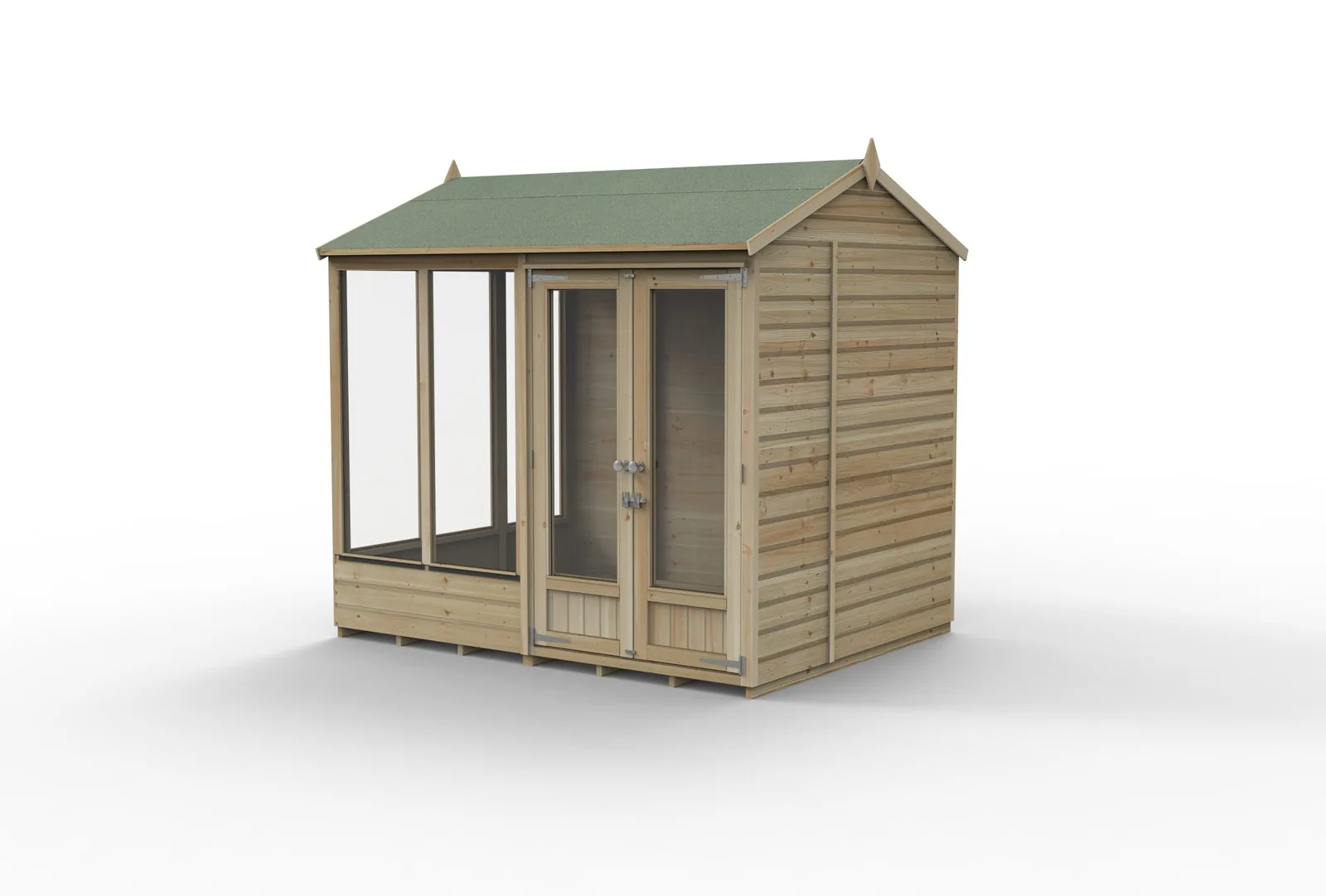 Beckwood Reverse Apex Summerhouse 8×6 – Double Door – 5 Windows — view 3 of 15