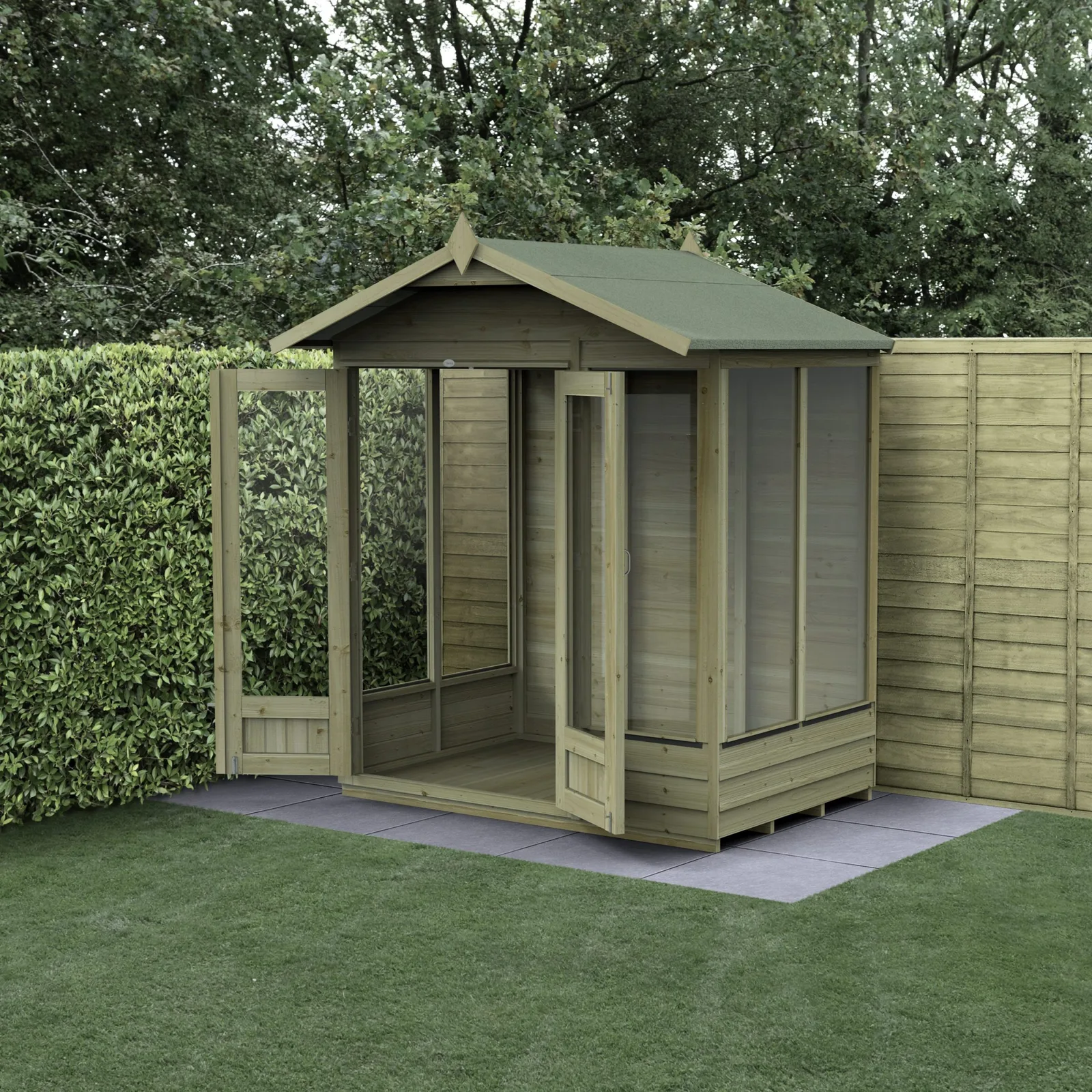 4LIFE Apex Summerhouse 6×4 – Double Door – 5 Windows