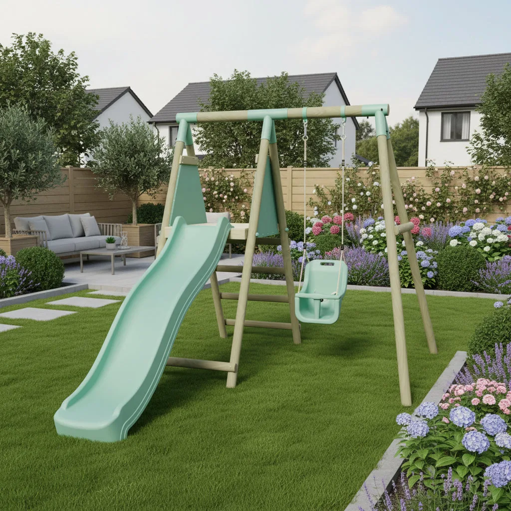 Mercia Garden Products Single Baby Seat Swing with Slide — view 2 of 8