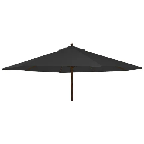 Alexander Rose Alexander Rose 2.7m Hardwood Round Garden Parasol - Charcoal