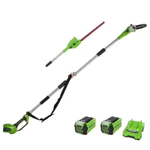 Greenworks Greenworks 40V Cordless Long Reach Hedge Trimmer & Pole Saw Kit