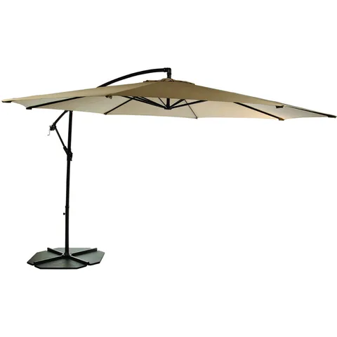 Bracken Outdoors Bracken Outdoors 3m Round Beige Cantilever Garden Parasol