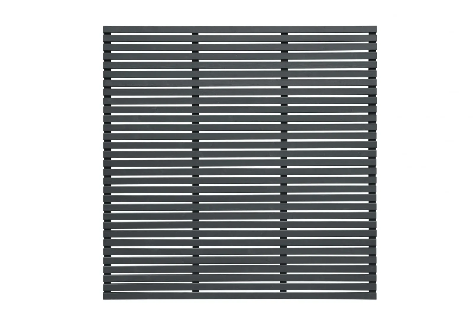 1.8m x 1.8m Grey Painted Contemporary Slatted Fence Panel — view 2 of 4