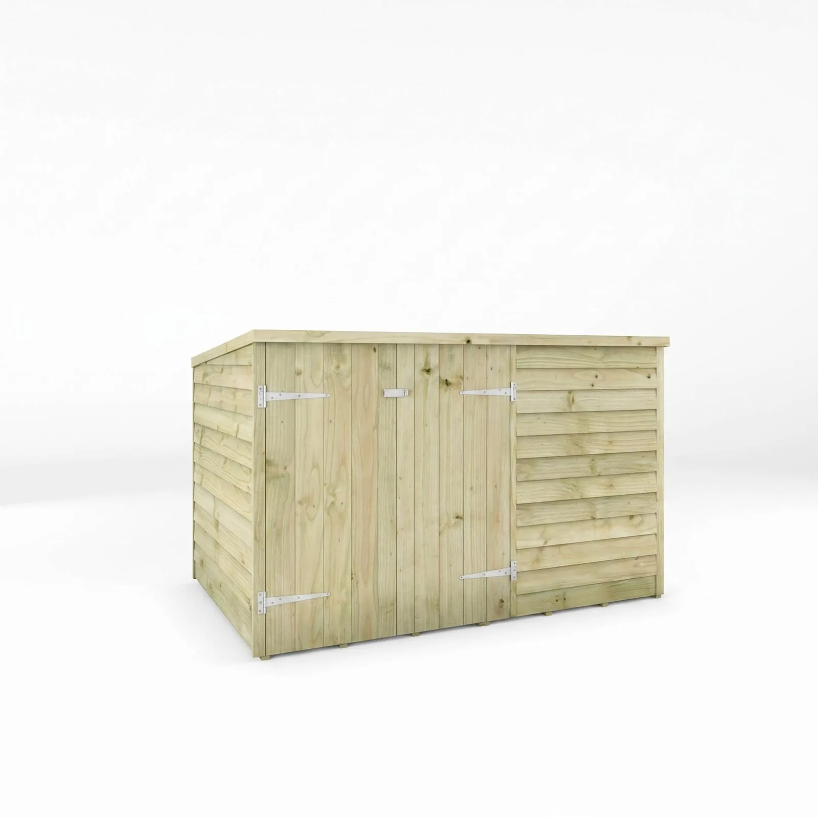 Mercia Garden Products Value Overlap Double Door Pent Bike Shed — view 2 of 2