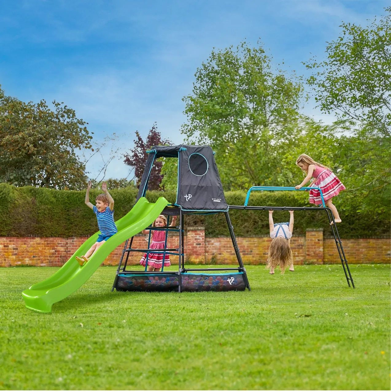 TP Toys TP Explorer Metal Climbing Frame Set with Ripple Slide and Jungle Run Black Edition — view 2 of 3