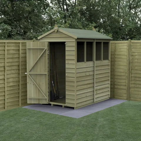 4LIFE Apex Shed 4×6 – Single Door – 4 Windows