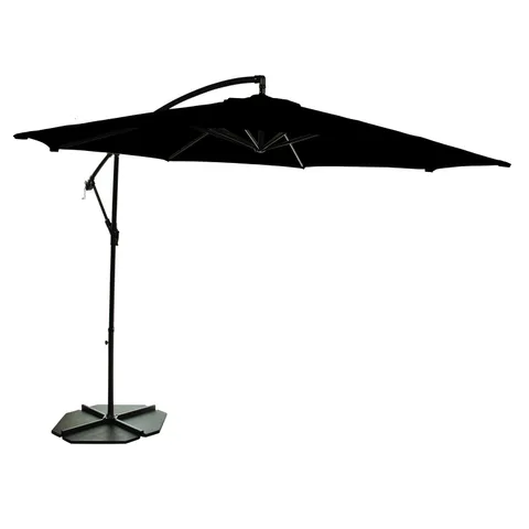 Bracken Outdoors Bracken Outdoors 3m Round Black Cantilever Garden Parasol