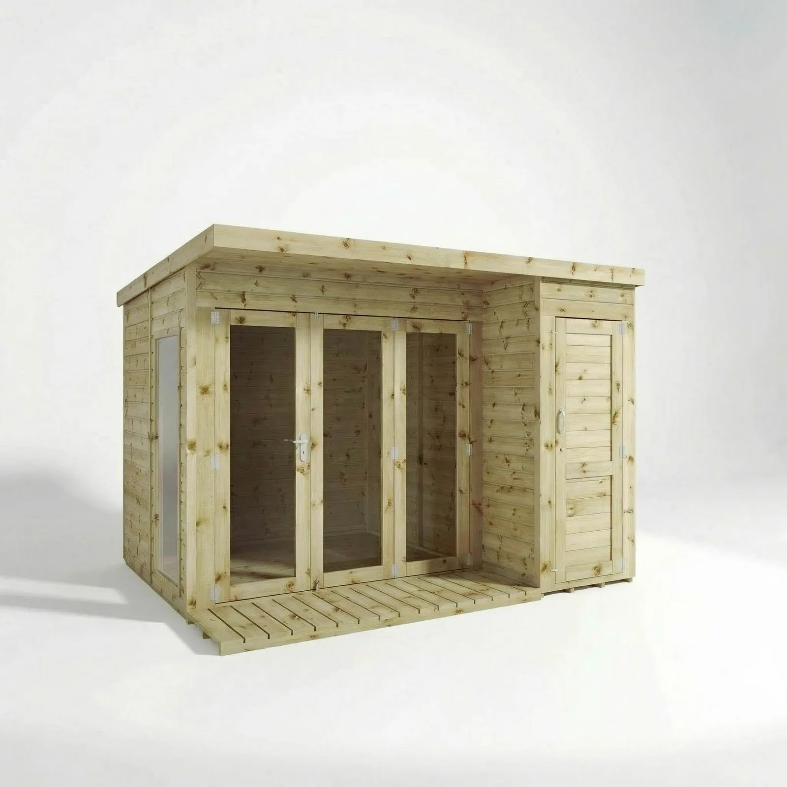 Mercia Garden Products Contemporary Summerhouse with Side Shed
