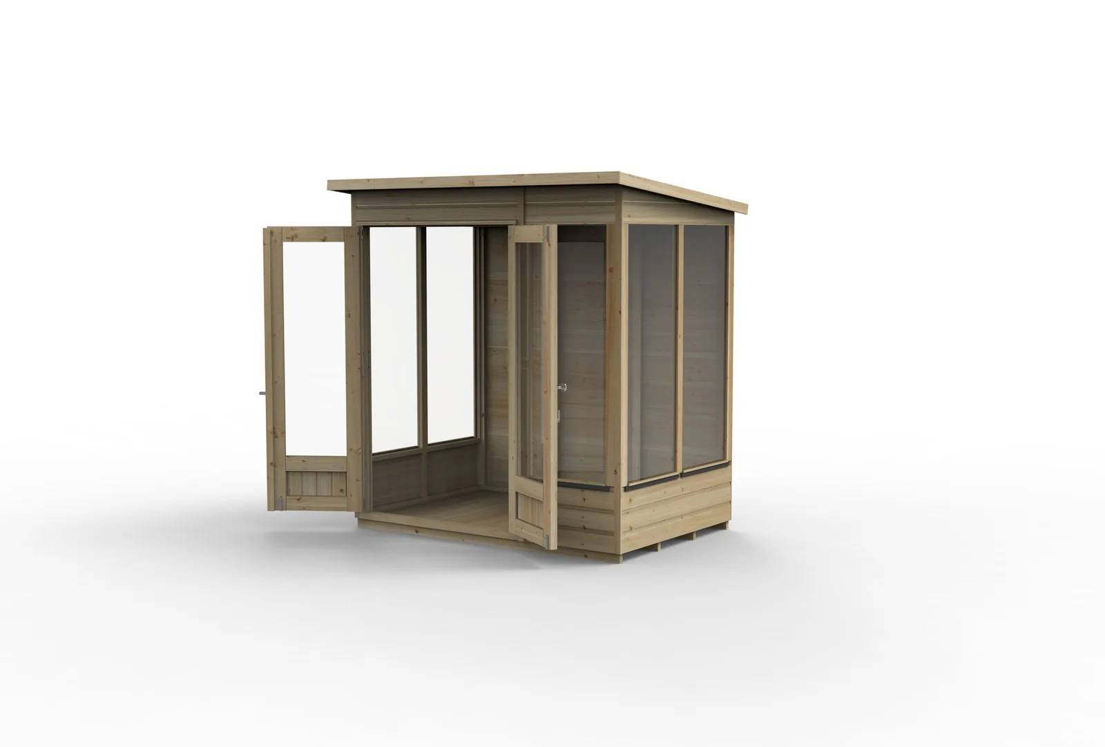 Beckwood Pent Summerhouse 6×4 – Double Door – 5 Windows — view 2 of 14