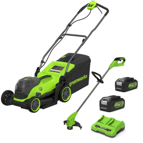 Greenworks Greenworks 48V 36cm Cordless Lawnmower and 24V 25cm Line Trimmer Kit
