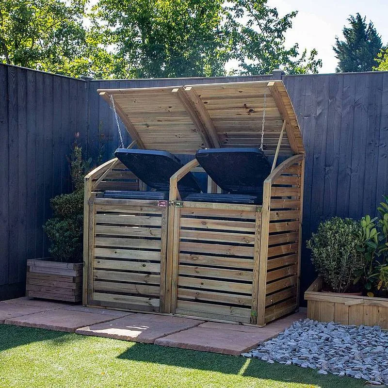 Mercia Garden Products Pressure Treated Double Bin Store — view 2 of 7