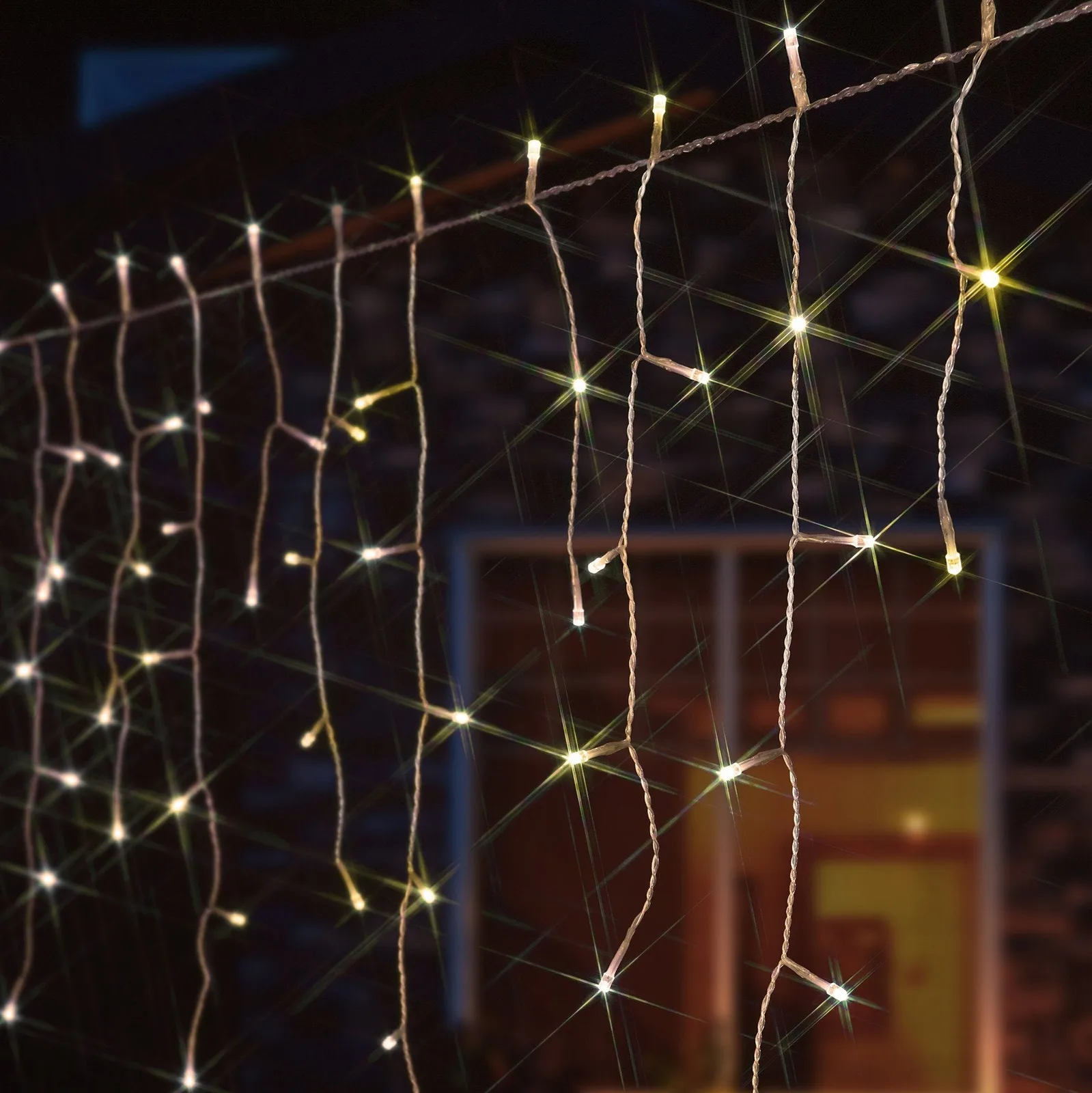 Noma Noma Christmas 144, 240, 360, 480, 720, 960 Snowing Icicle LED Lights with White Cable - Warm White — view 2 of 8