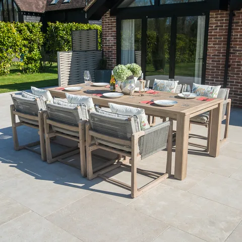 Bracken Outdoors Bracken Outdoors Burford Rope Wooden Rectangular 6 Seat Dining Garden Furniture Set