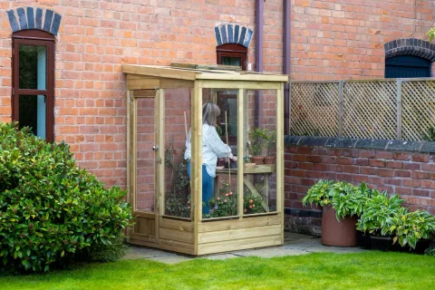 Wallscape Lean-To Greenhouse 4 x 4 – Open back
